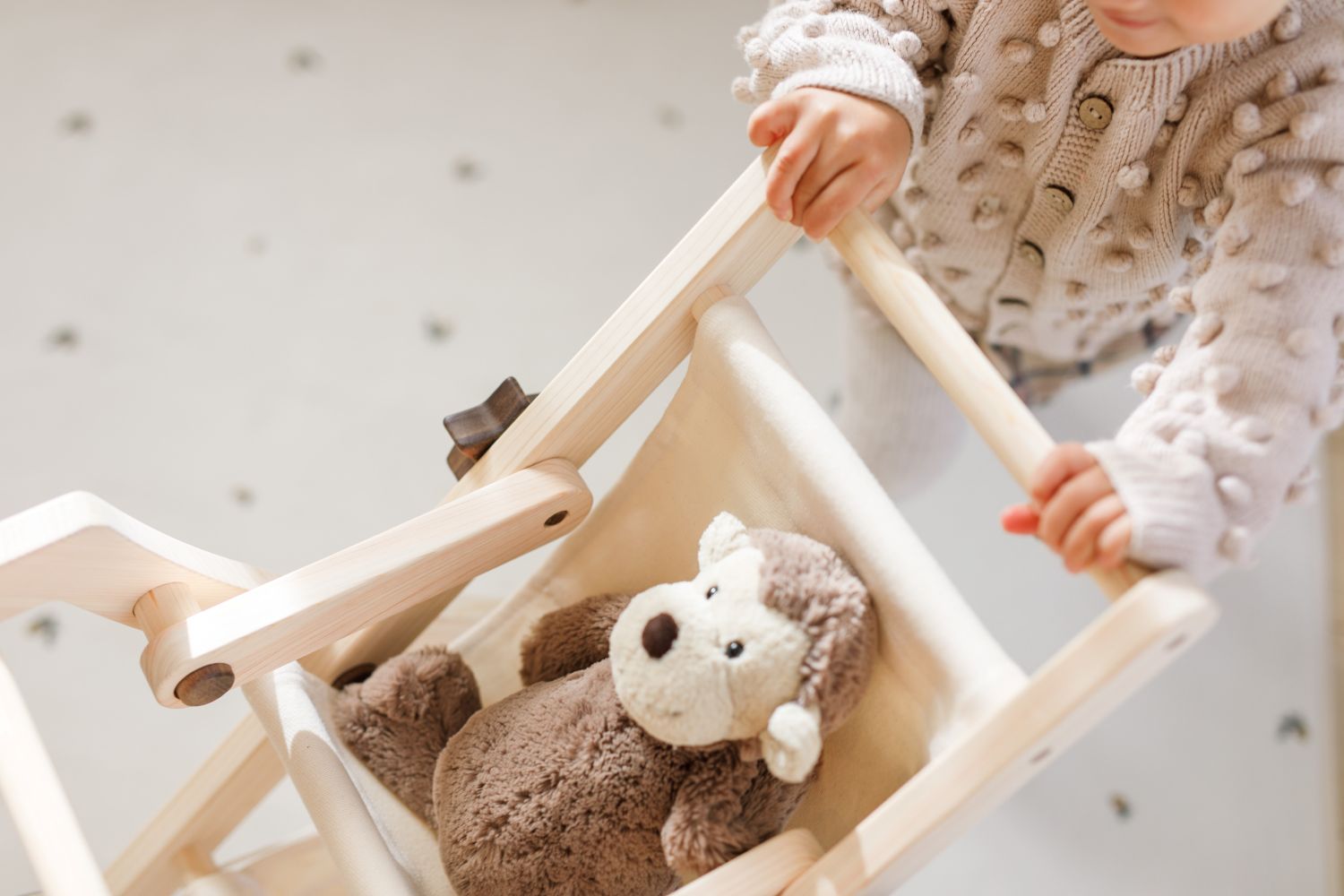 IKONIH ドールバギー ままごと 木のおもちゃ